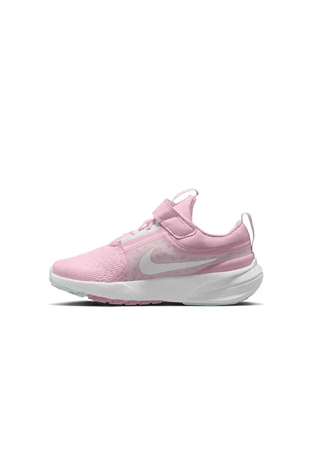 Детские кроссовки для девочек шнурующиеся Star Runner 5 Nike, Pink/White — фото 2