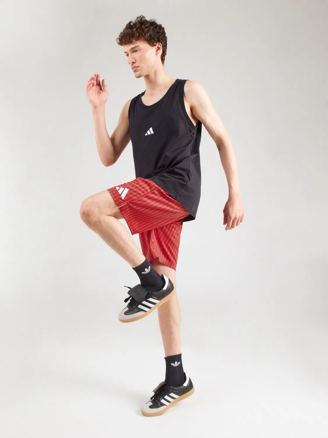 Спортивные шорты Adidas Performance Regular Workout Pants Stadium в красном и бордовом цветах — фото 4