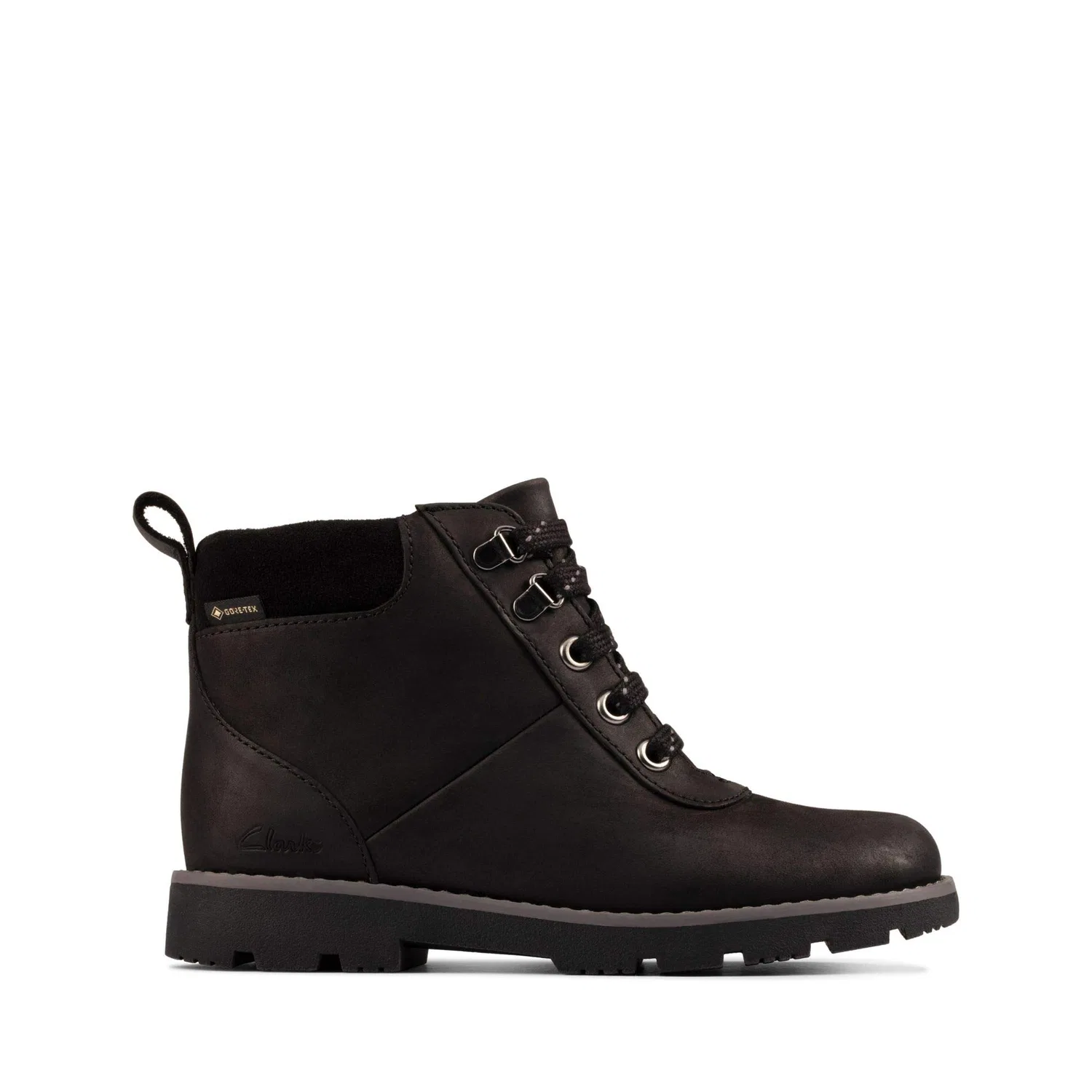 Детские ботинки для мальчиков Chukka Heath Go Gtx K Clarks, Black Leather