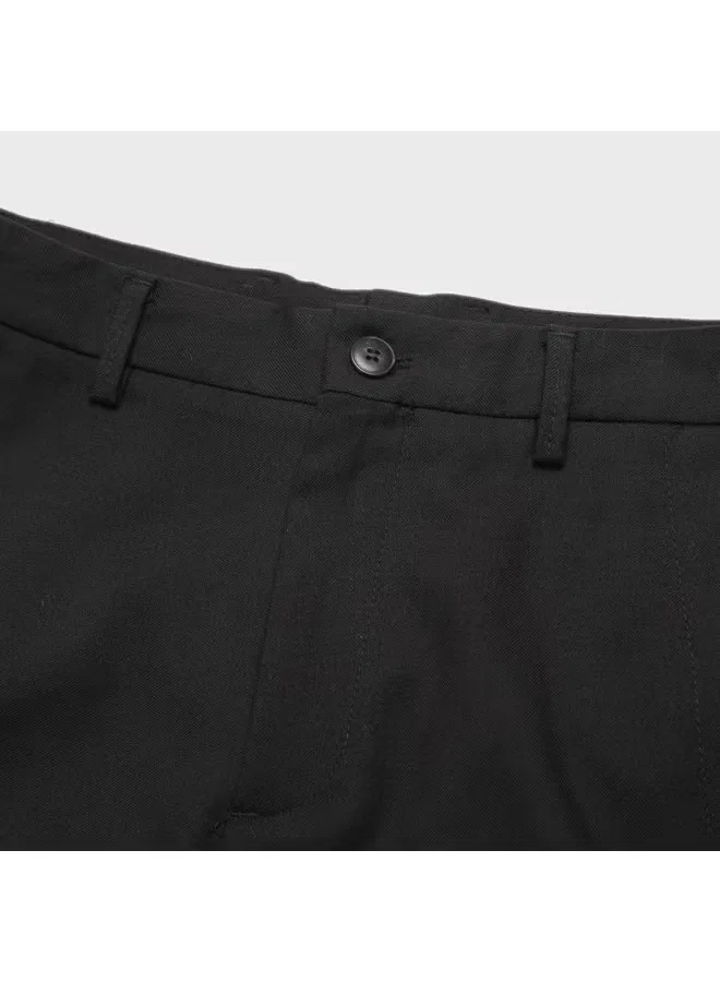 Брюки деловые повседневные универсальные из шерстяной смеси Zara, черный — фото 4