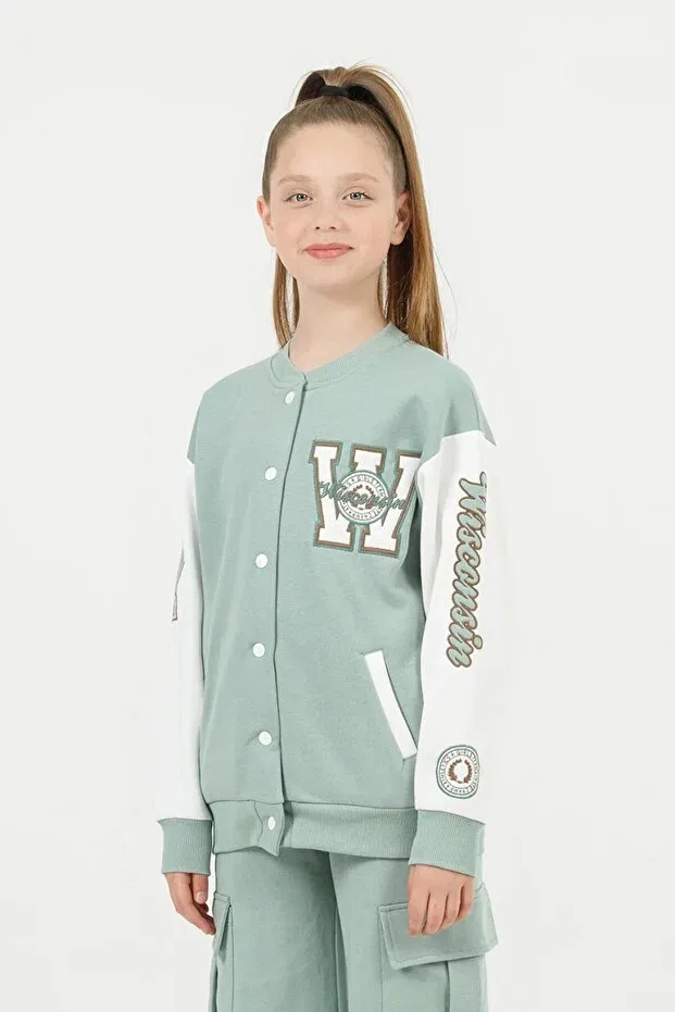 Детский кардиган для девочек с длинным рукавом College Cardigan Dmb Boys & Girls, Mint