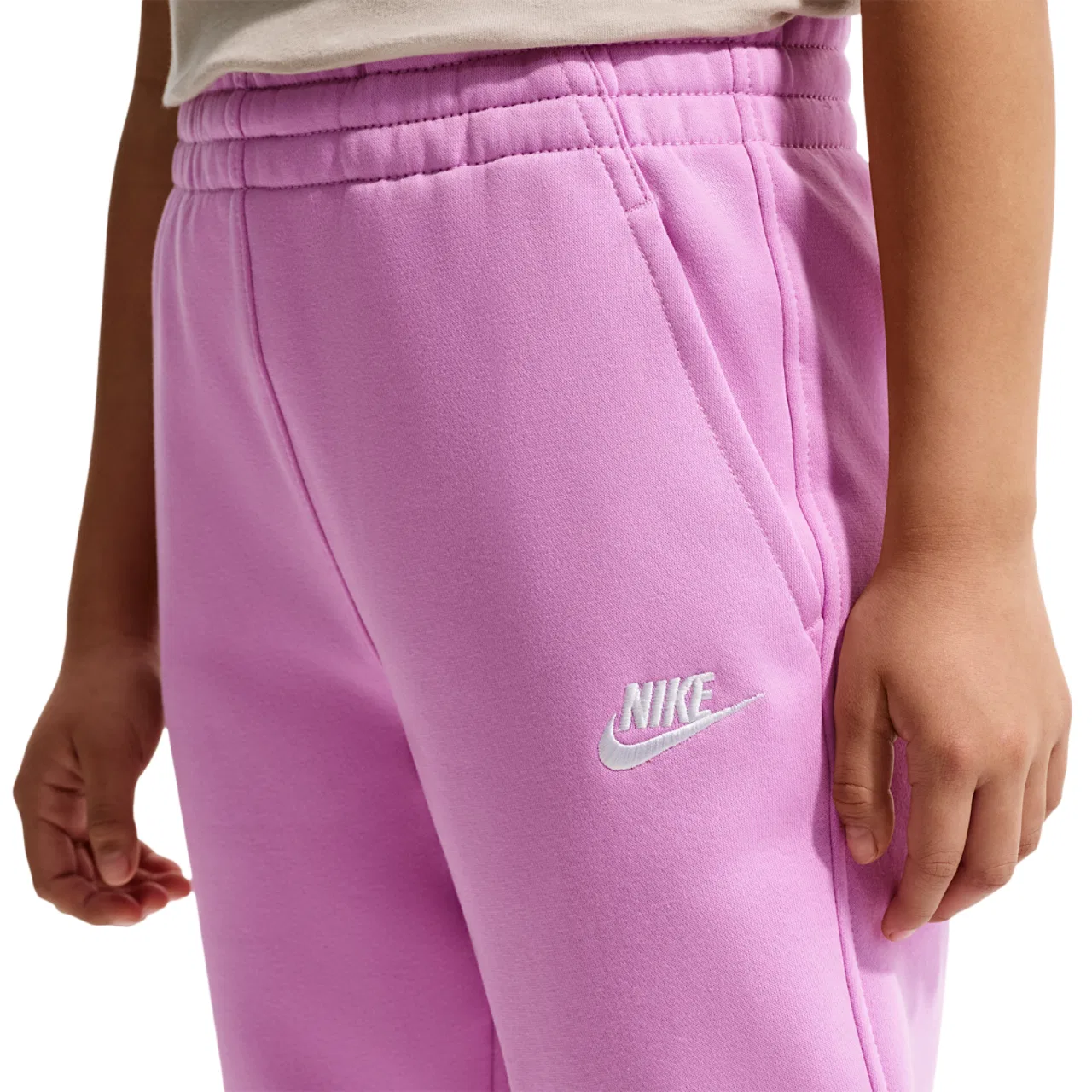 Брюки для мальчиков Club LBR Fleece Nike, цвет Lt Magenta/White — фото 2