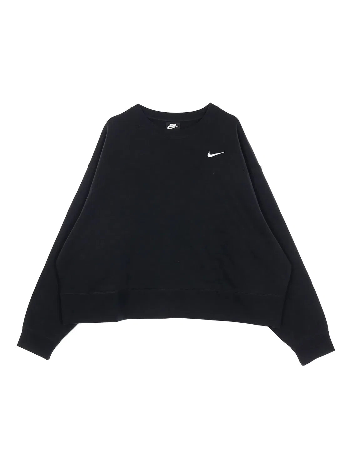 Свитер с логотипом из хлопкового микса Nike, черный