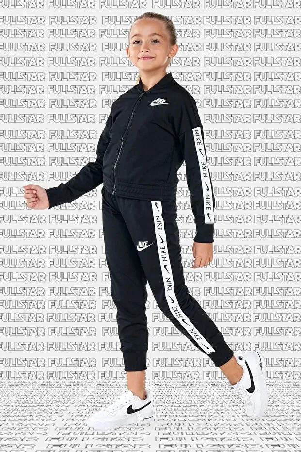 Детский спортивный комплект для девочек с принтом Sportswear Nike, Black