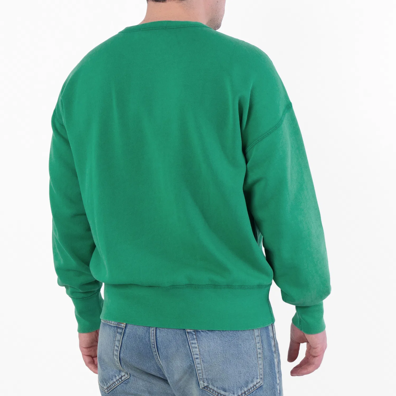 Свитшот с ребристым воротником Ribbed Crew Neck Sweatshirt Polo Ralph Lauren, Green — фото 3