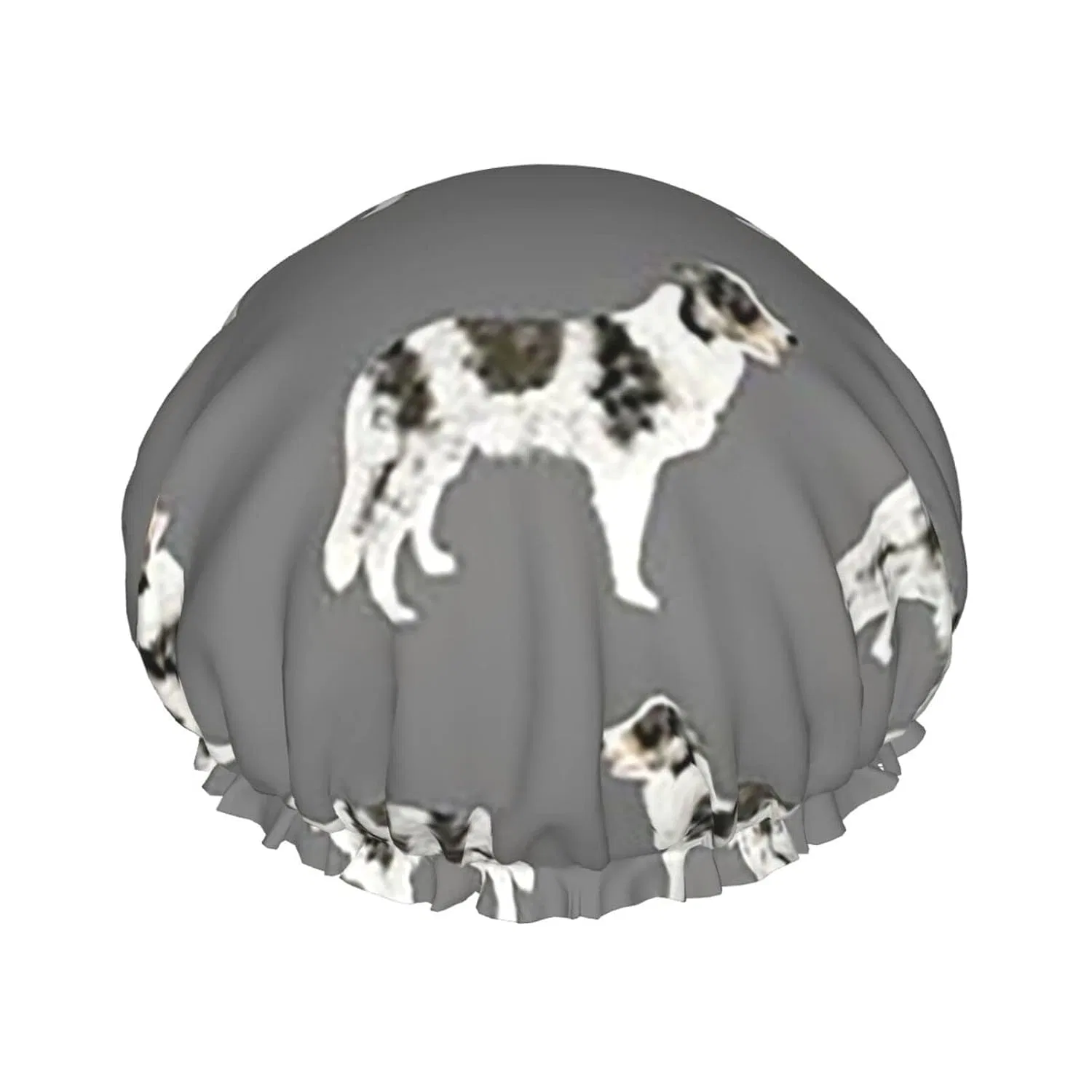 Шапочка для душа двойная водонепроницаемая PanaRL, Border Collie Blue Merle, 27x11 см