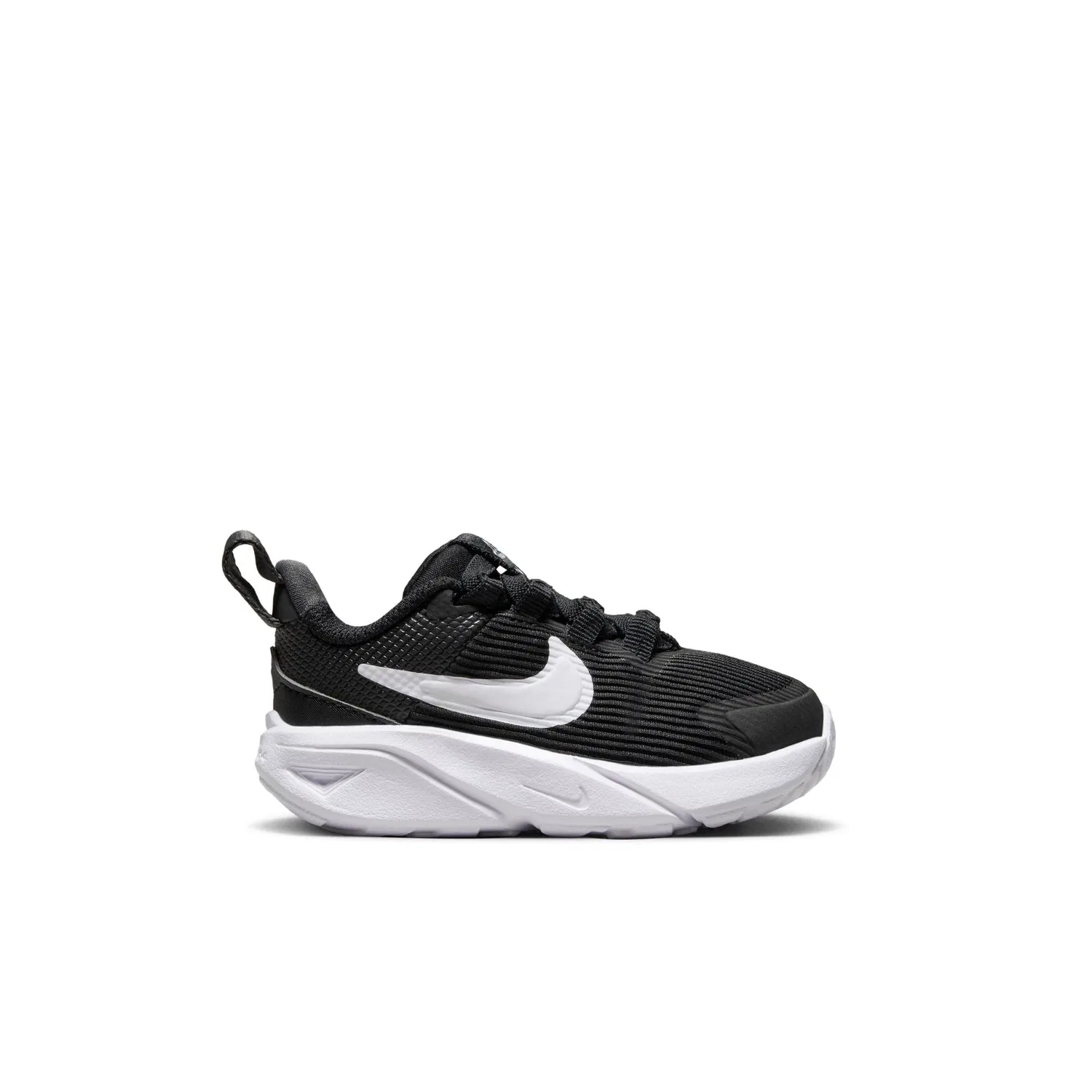 Детские кроссовки для мальчиков с шнуровкой NIKE Star Runner 4 NN NIKE, Black White Anthracite — фото 4