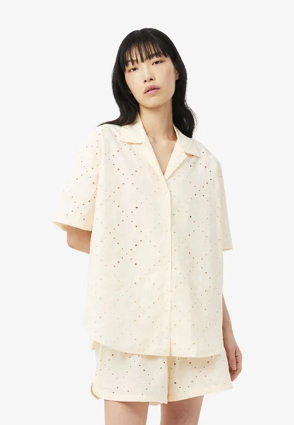 Пижамный комплект Lacoste, бежевый однотонный — фото 4