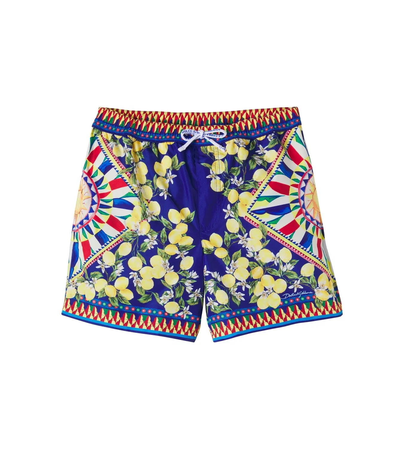 Плавки с принтом, с боковыми карманами, Dolce&Gabbana Kids, белый