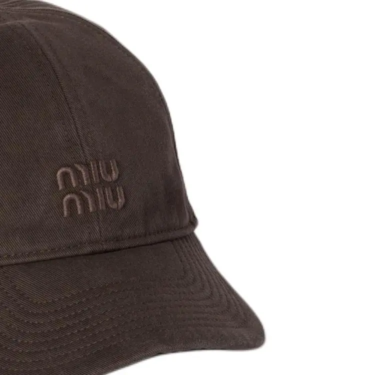 Хлопковая бейсболка Unisex Umber MIU MIU, коричневый — фото 4
