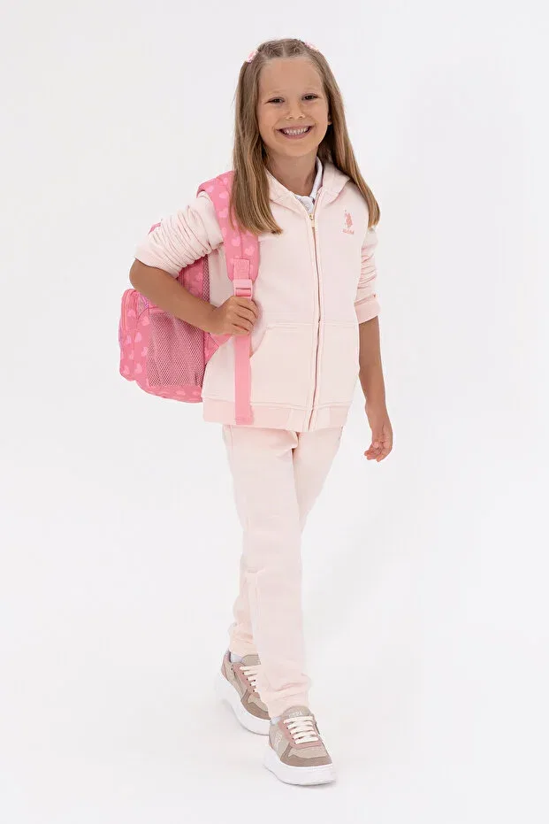 Детские спортивные штаны для девочек прямого кроя U.S. Polo Assn., Light Pink