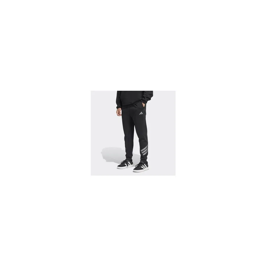 Спортивные штаны с завязкой, модель Future Icons 3 Stripes, adidas, Черный