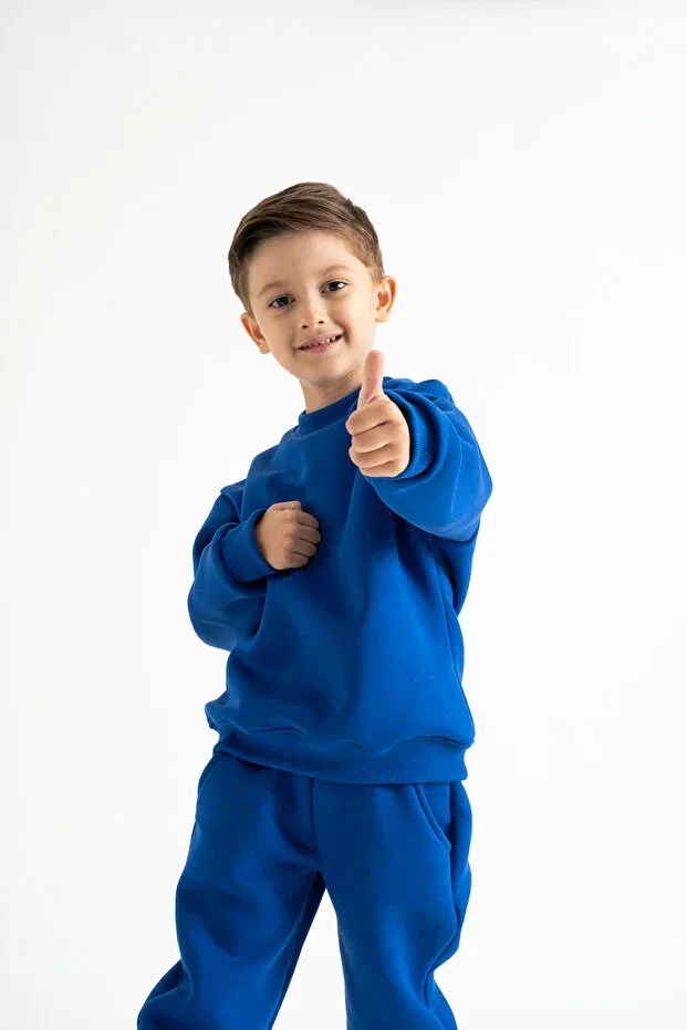 Детские свитшот оверсайз C.C.L. Coccolin Kids Baby Clup, Sax Blue — фото 3