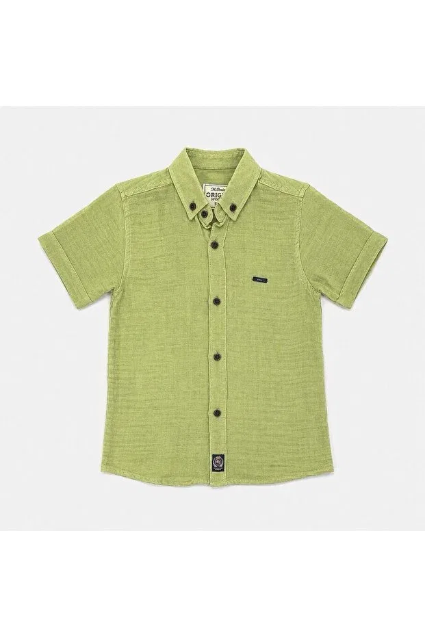 Детская рубашка для мальчиков хлопковая Dgs Kids, Khaki — фото 2
