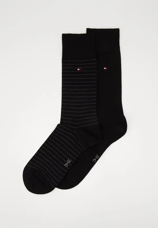 Носки 2 шт, дышащие, Stripe sock 2 pack, Tommy Hilfiger, черный