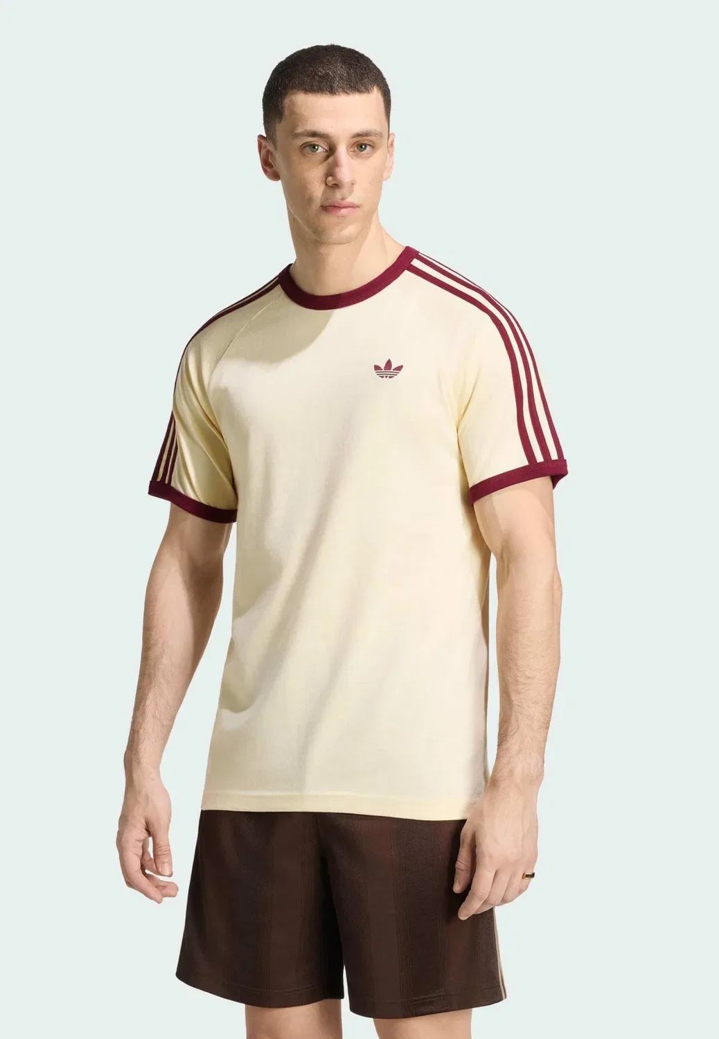 Футболка 3S - футболка с принтом Adidas Originals, Warm Vanilla Maroon