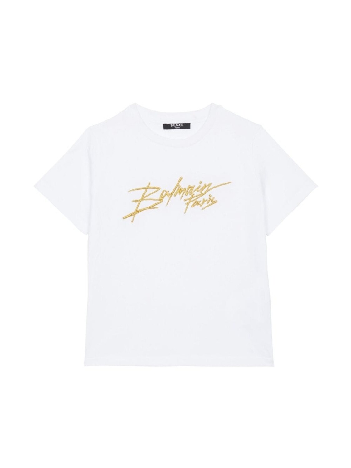 

Balmain Kids футболка с вышитым логотипом, белый