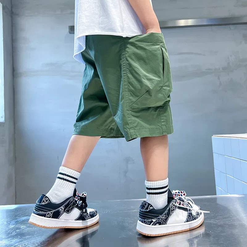 Детские шорты с принтом Thin YALU, Navy Blue — фото 4