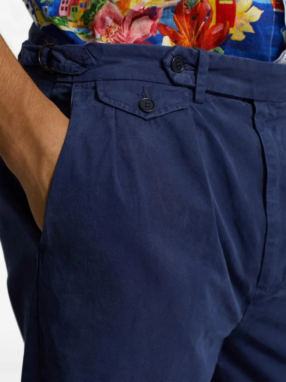 Брюки прямого кроя из хлопка Featherweight Twill Tennis Flat-Front Pants Polo Ralph Lauren, Navy — фото 4