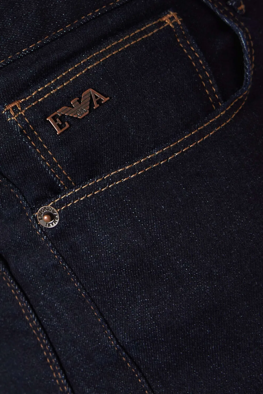Джинсы слим с принтом Emporio Armani, синий — фото 4