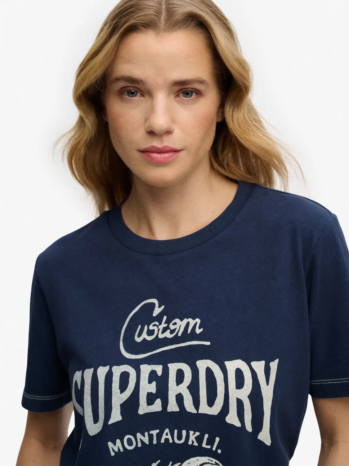 Футболка, свободная посадка, Heritage Hamptons Superdry, темно-синий — фото 4