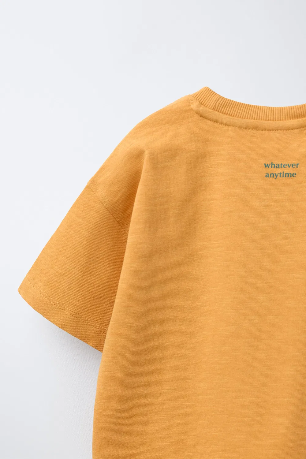 Футболка с принтом слогана ZARA, Mustard — фото 4