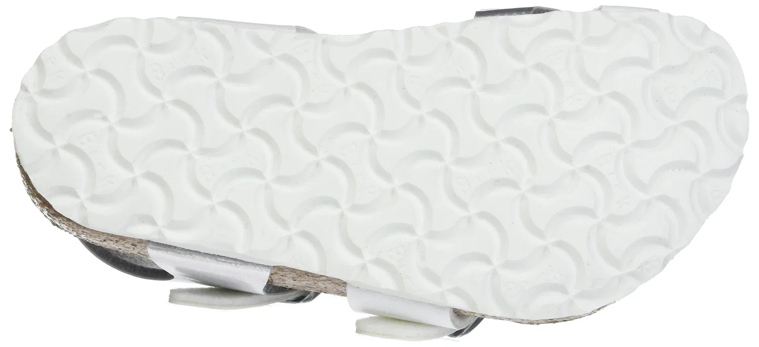 Детские сандалии для девочек с регулируемыми ремешками Taormina Birkenstock, Silver Soft Metallic Silver White — фото 4
