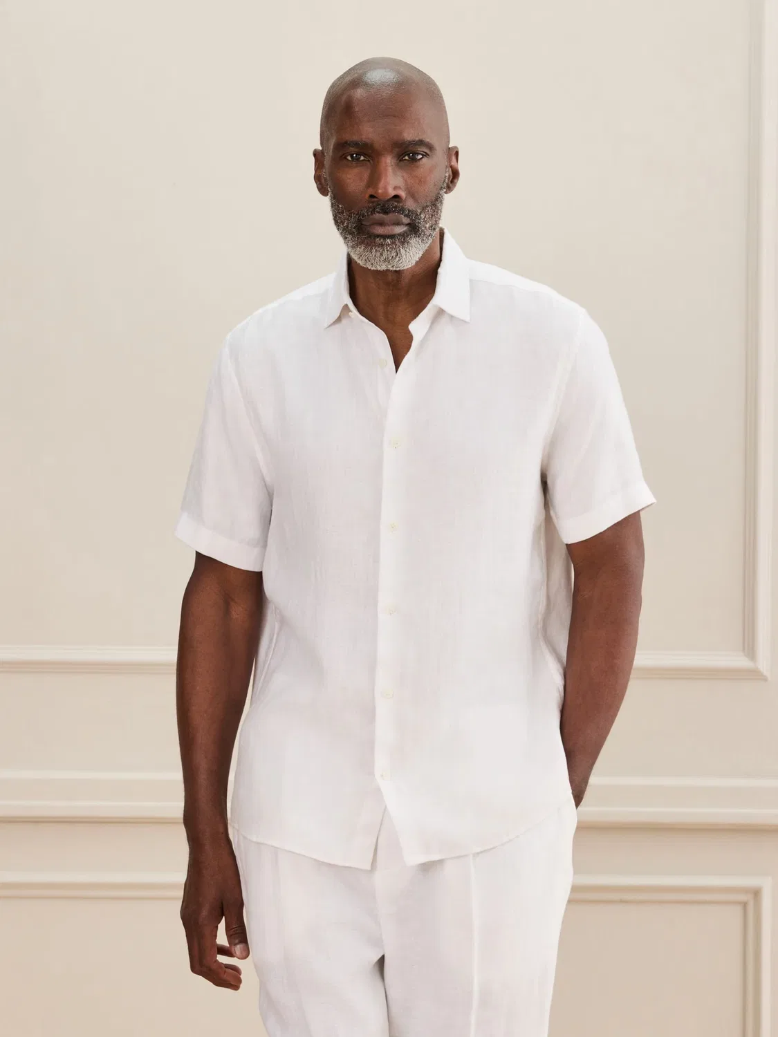 Рубашка Next Regular fit Button Up Shirt Signature белого цвета — фото 2