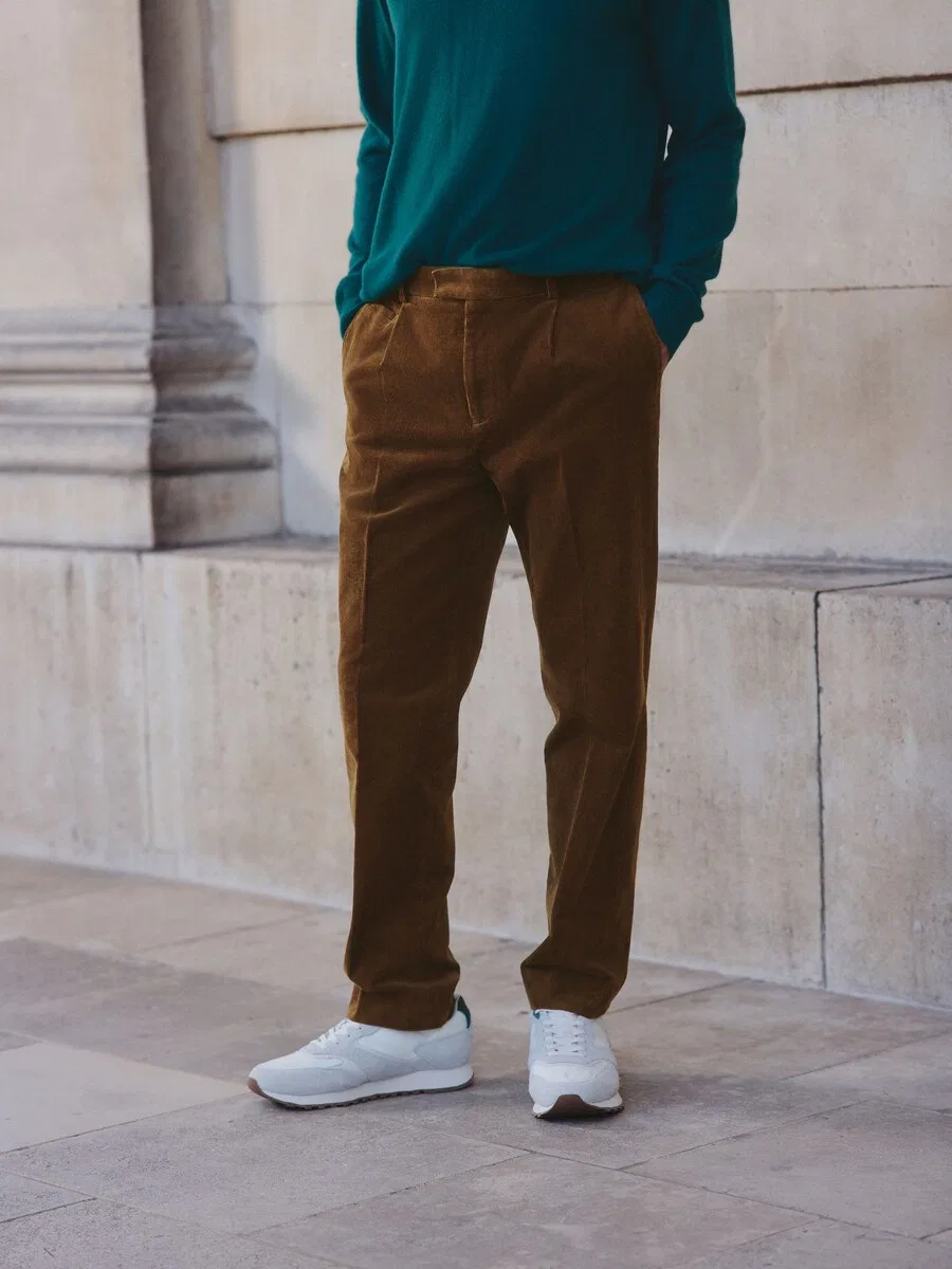 Брюки Next Slim fit 'Rich' в карамельном цвете — фото 2