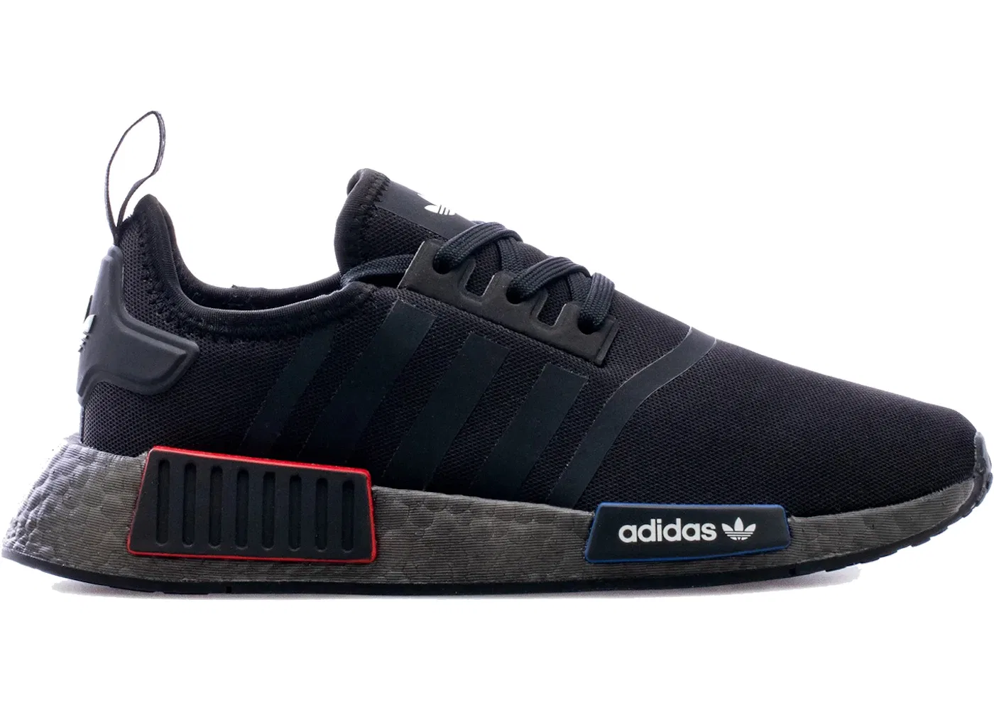 Детские кроссовки Lifestyle с принтом Adidas NMD R1 Refined, Core Black/Core Black/Grey Five