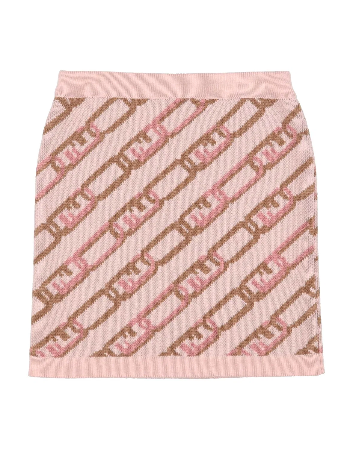 Детская юбка для девочек вязаная Light Pink Fendi, Light Pink — фото 2