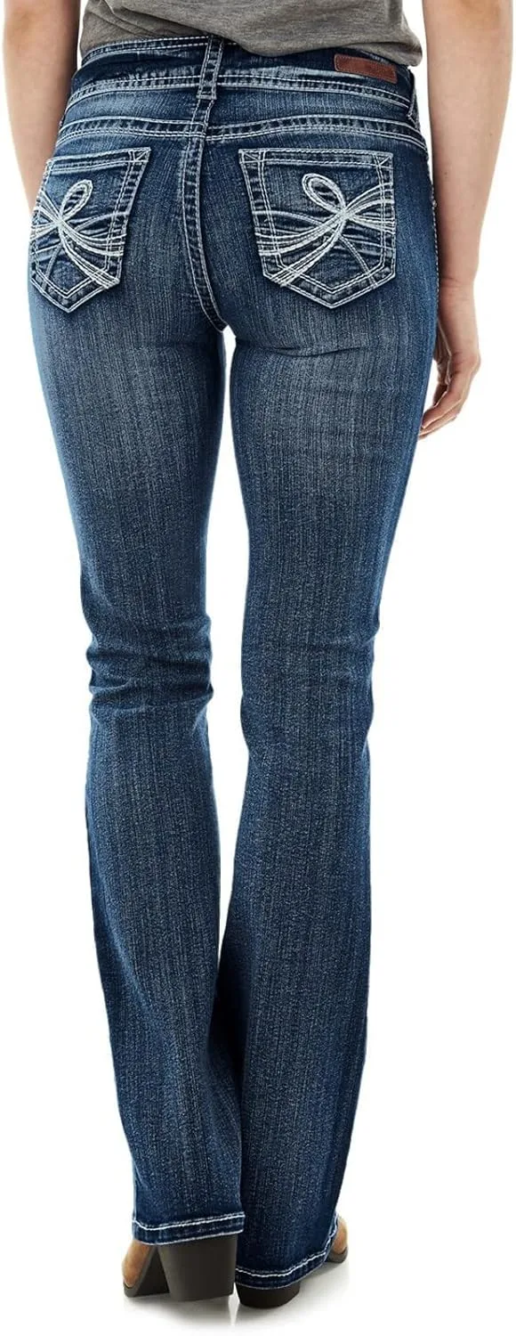 Джинсы женские Pull On с вышивкой High Waisted — фото 2