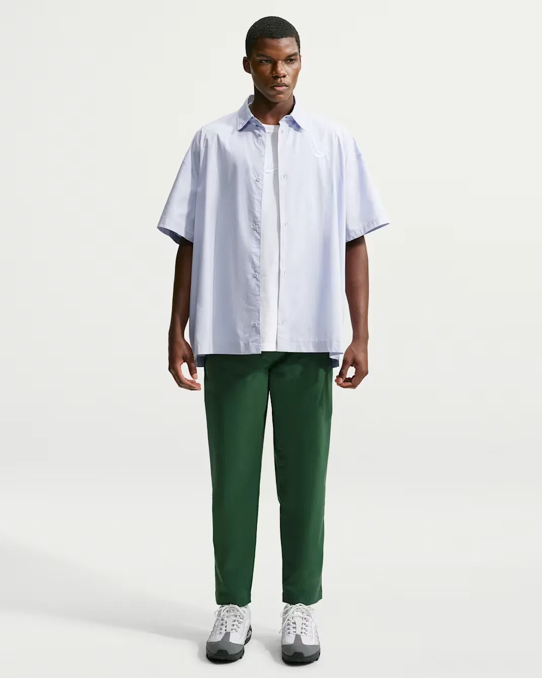 Мужские тканые зауженные брюки Nike Club, Fir/White