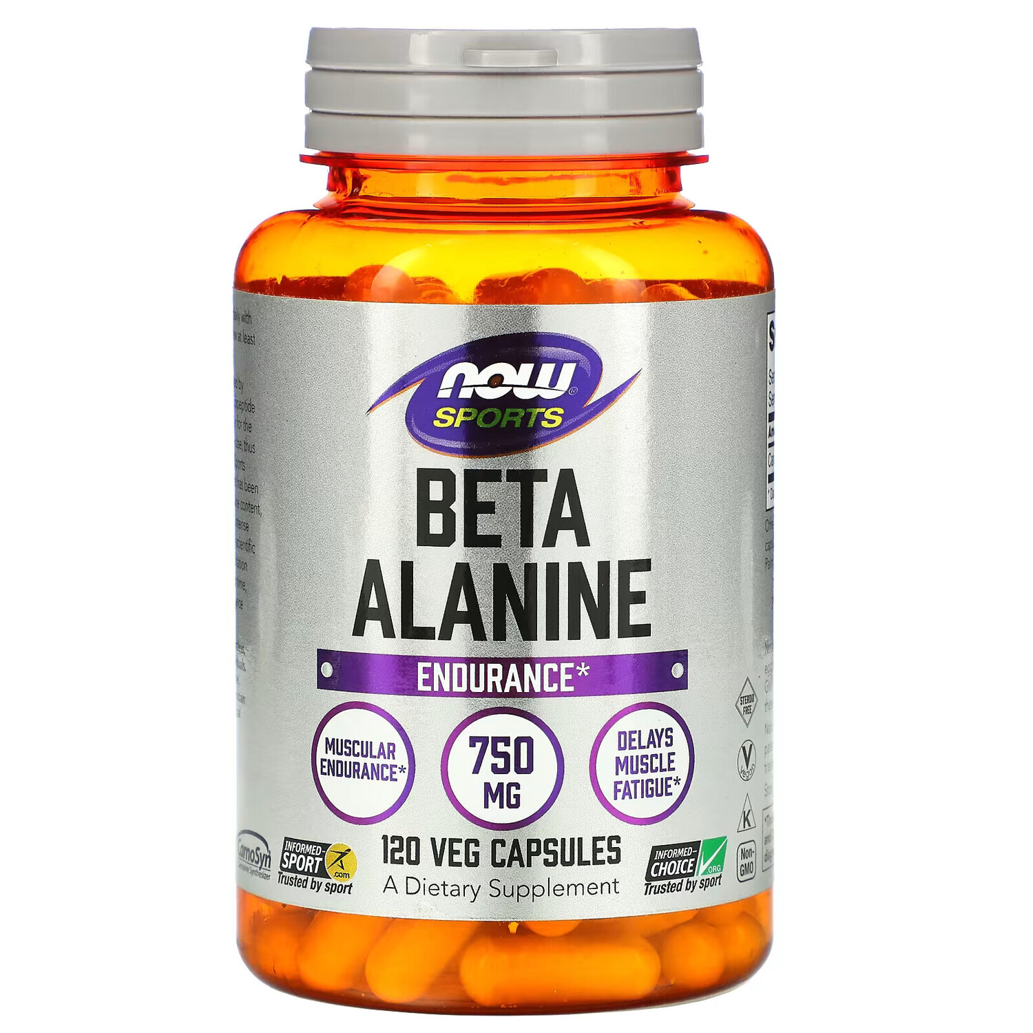 

Бета-аланин NOW Foods Sports 750 мг, 120 растительных капсул
