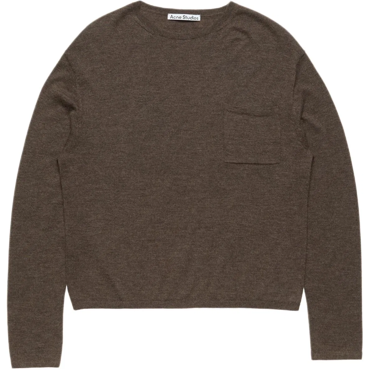 Мужской свитер из кашемира с круглым вырезом Hu Tao Brown Acne Studios, Hu Tao Brown