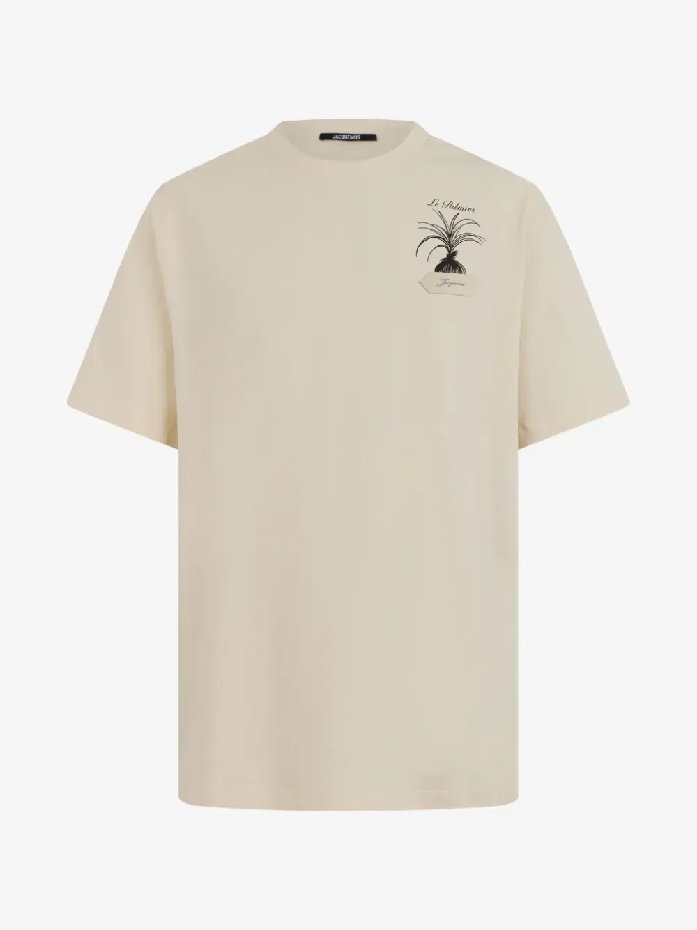 Футболка из хлопка с логотипом JACQUEMUS, бежевый
