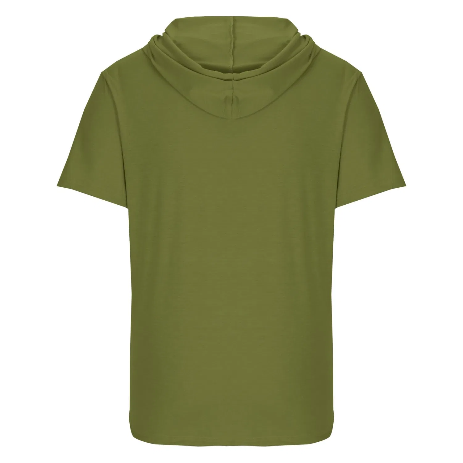 Женский худи с капюшоном и коротким рукавом, хлопковое, летнее, #01 Military Green — фото 4