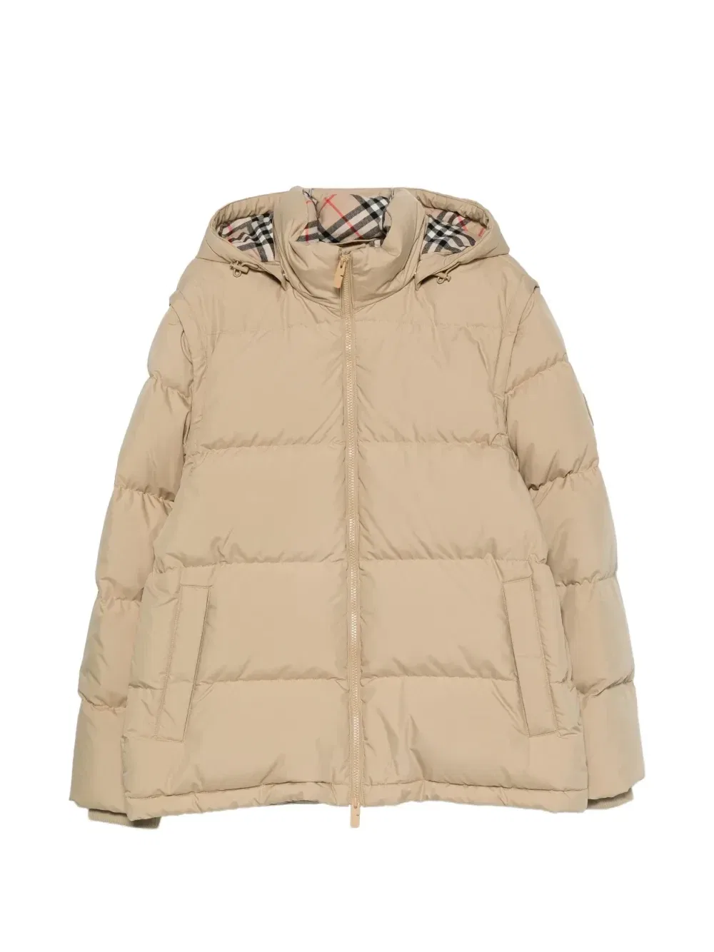 Куртка Bideford с подкладкой в клетку и капюшоном BURBERRY, бежевый