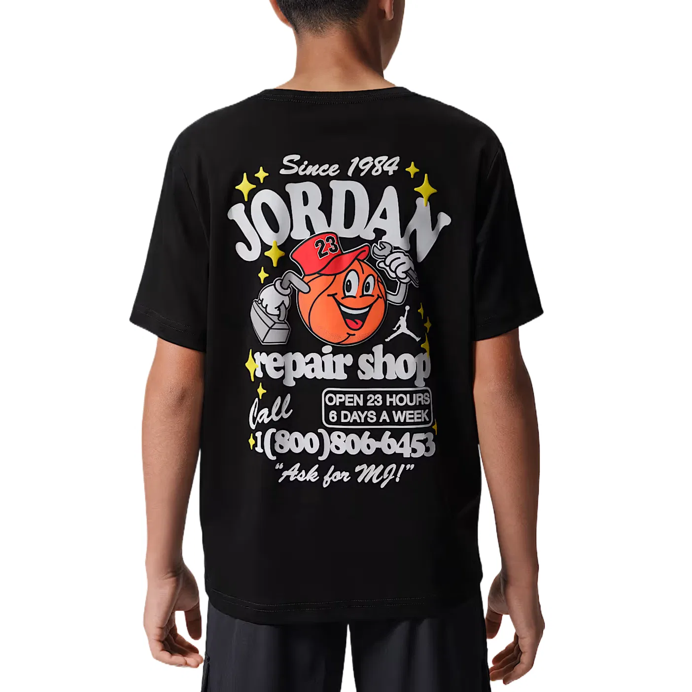 Футболка для детей с круглым вырезом Jordan, Black — фото 4