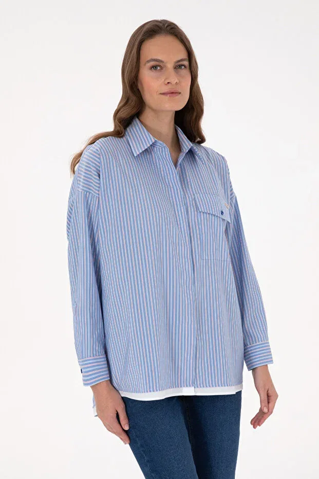 Женская рубашка с длинным рукавом U.S. Polo Assn., Dark Blue