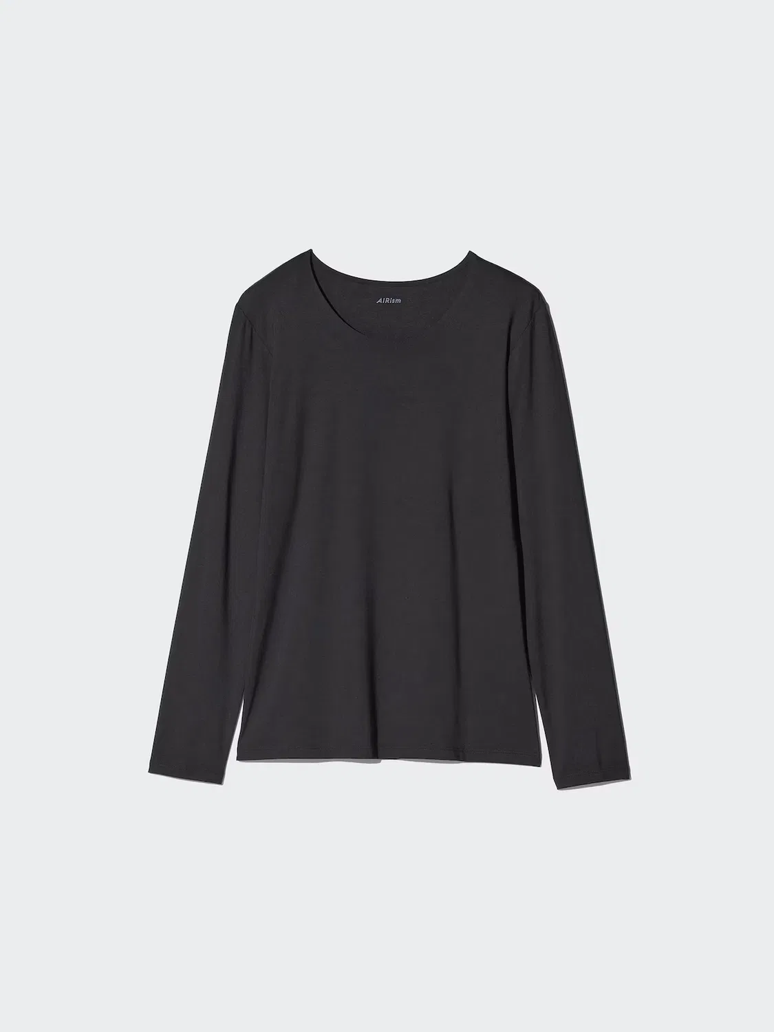 Футболка Uniqlo Airism dry-ex, с длинным рукавом, с защитой от УФ-излучения, черный