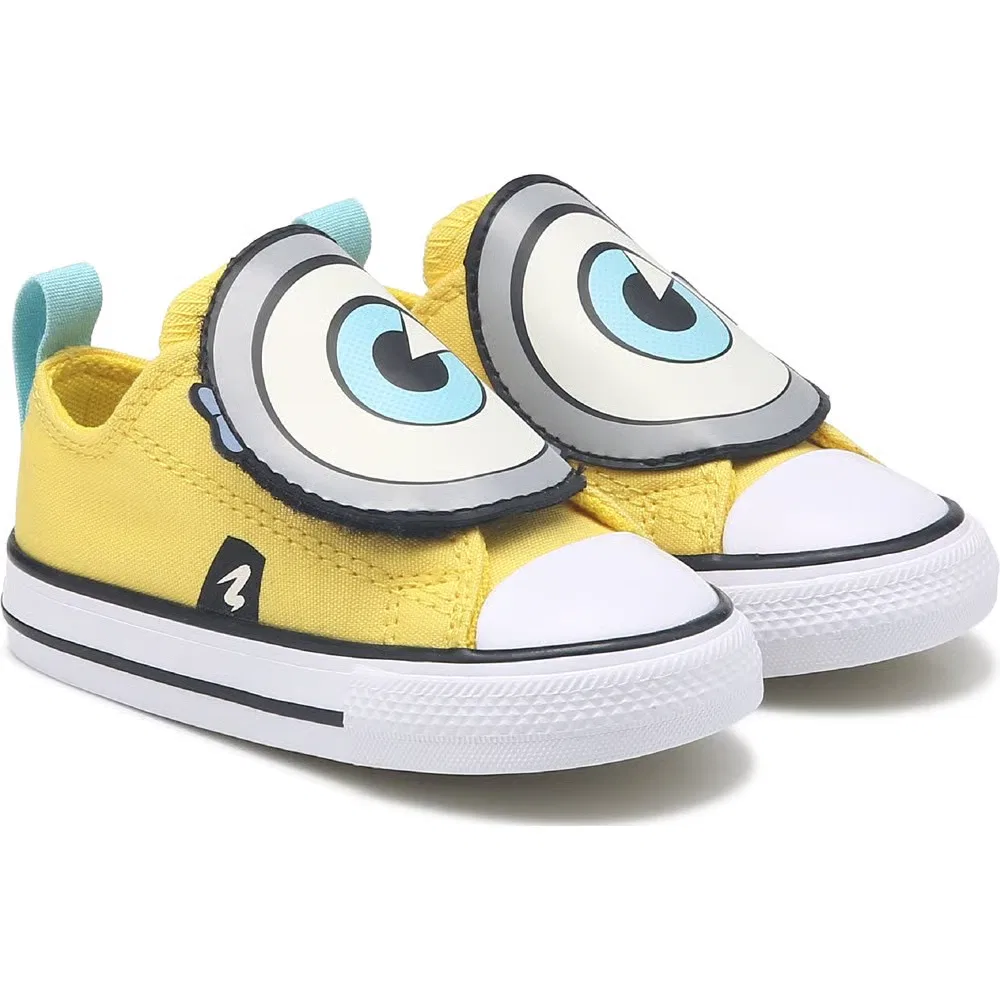 Детские низкие кеды Chuck Taylor All Star с одним ремешком для малышей Converse, Minions Yellow/White