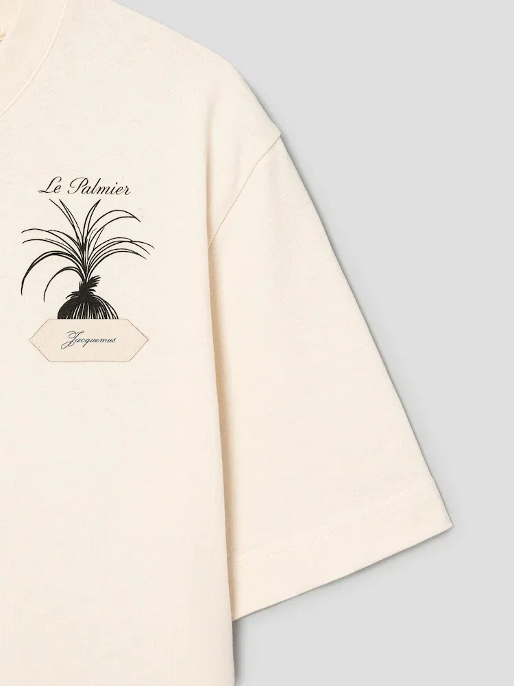 Футболка с принтом Palmier JACQUEMUS, Ivory — фото 4