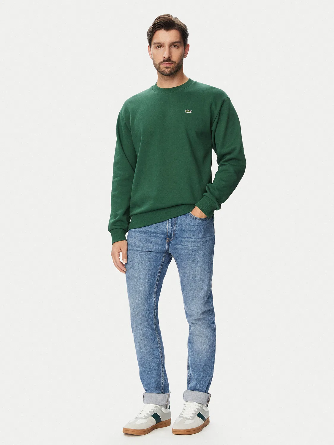 Мужская толстовка стандартного кроя Lacoste, темно-зеленый — фото 2