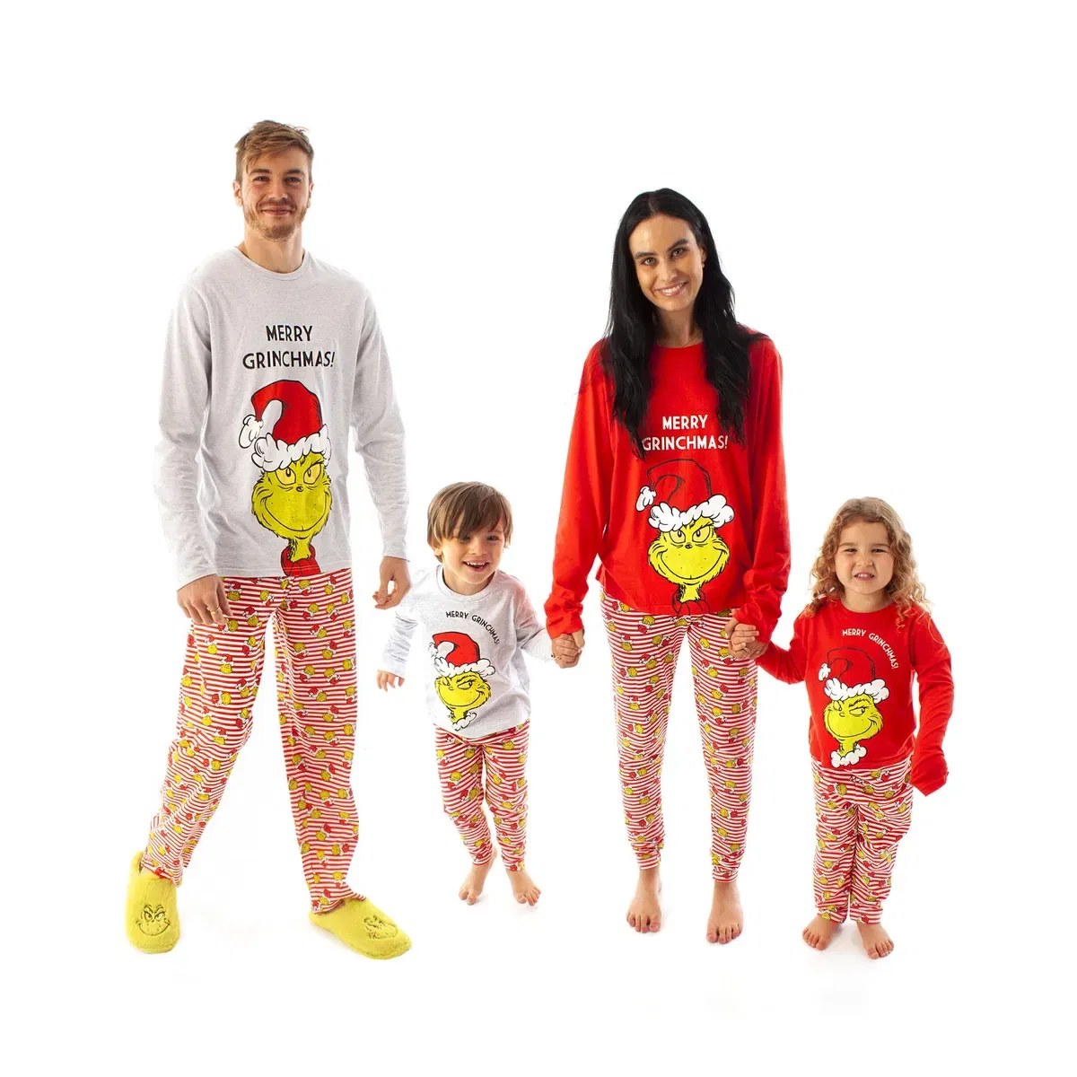 Детский комплект пижамы с длинным рукавом и длинной штаниной The Grinch, Red