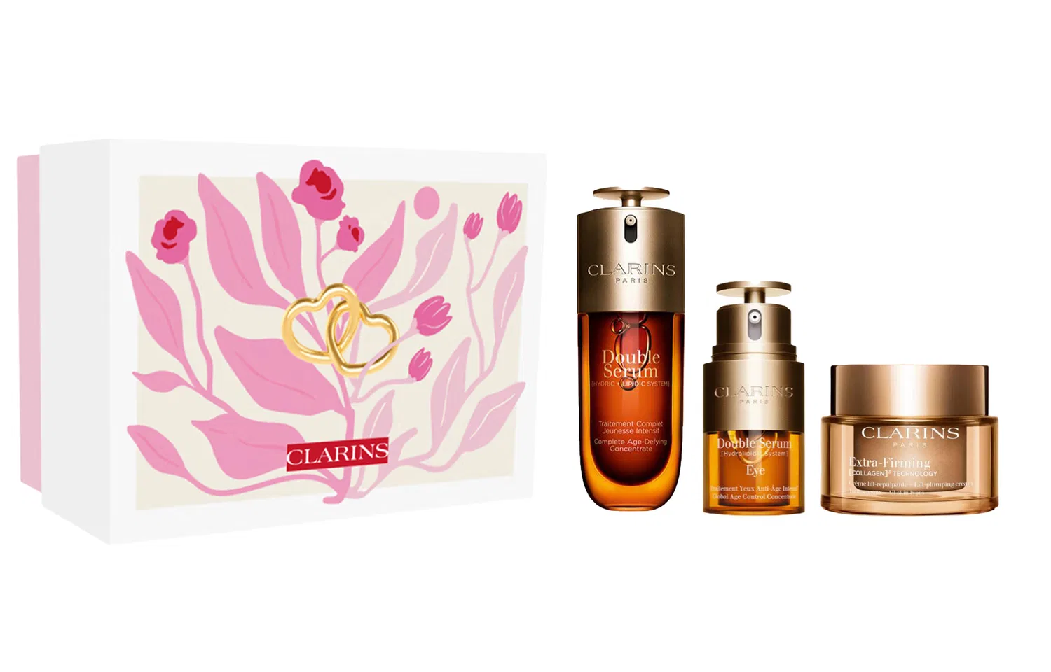 Набор для ухода за кожей с сыворотками и кремом, модель 9th Generation Dual Extraction, CLARINS, Limited Box