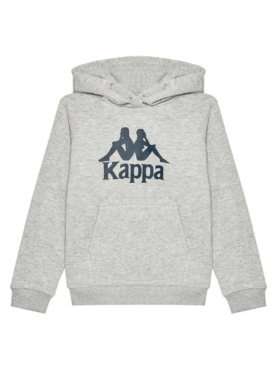 Толстовка KAPPA 'Kappa Taino Kids Hoodie' серого цвета
