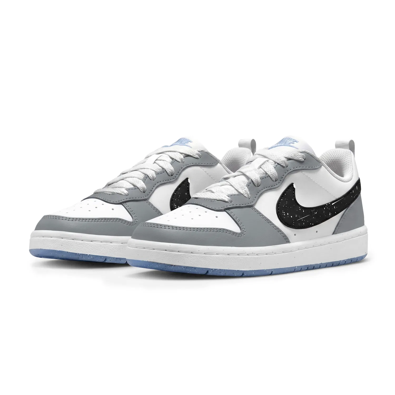 Детские скейтбордические кроссовки Nike Court Borough Low Top, White/Blue/Gray — фото 4