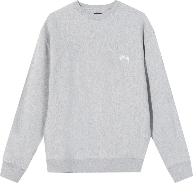 

Толстовка Stussy Stock Logo Crew 'Grey Heather', серый