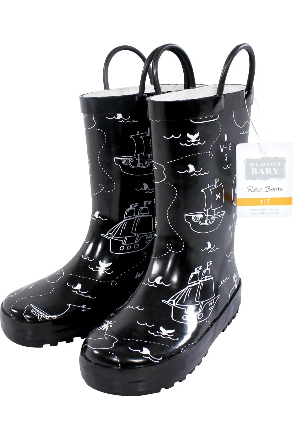 Детские сапоги резиновые водонепроницаемые Rain Boots Hudson Baby, Fun Pirate — фото 2